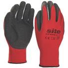 Site Superlight Latex Gripper Gloves Red / Black Medium (609HP)