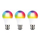 TCP BC A60 RGB & White LED Smart Light Bulb 9W 806lm 3 Pack (609TX)