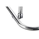 Croydex L-Shaped Shower Curtain Rail & Support Stainless Steel Chrome 2000mm (61270)