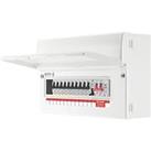 British General Fortress 16-Module 12-Way Part-Populated Main Switch Consumer Unit with SPD (612KG)