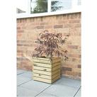 Forest Square Linear Planter Natural Wood 400mm x 400mm x 440mm (6206X)