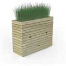 Forest Linear Rectangular Garden Planter Natural Timber 1200mm x 400mm x 911mm (621JN)