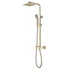 Highlife Bathrooms Orkney Rear-Fed Exposed Brushed Brass Thermostatic Shower (627HL)