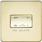Knightsbridge 10AX 1-Gang TP Fan Isolator Switch Polished Brass (635TY)