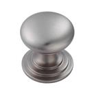 Fingertip Design Victorian Mushroom Cupboard Knob Satin Stainless Steel 32mm (6405P)