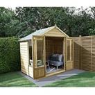 Forest Oakley 8' x 6' (Nominal) Apex Timber Summerhouse with Base & Assembly (640TF)