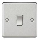 Knightsbridge 20A 1-Gang DP Control Switch Brushed Chrome (642TY)