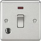 Knightsbridge 20A 1-Gang DP Control Switch & Flex Outlet Brushed Chrome with LED (644TY)