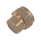 Flomasta Brass Compression Stop Ends 15mm 2 Pack (65021)
