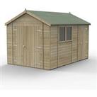Forest Timberdale 12' x 8' 6" (Nominal) Reverse Apex Tongue & Groove Timber Shed with Assem