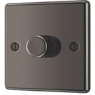 LAP 1-Gang 2-Way LED Dimmer Switch Black Nickel with Colour-Matched Inserts (664PN)