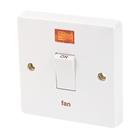 Crabtree Capital 20A 1-Gang DP Fan Isolator Switch White with Neon (6686J)