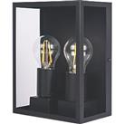 Luceco Outdoor LED Flush-Mounted Decorative Wall Lantern Black 7W 810lm (670PV)