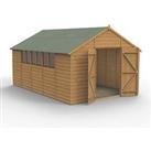 Forest 10' x 14' 6 (Nominal) Apex Shiplap T&G Timber Shed with Base (672FL)