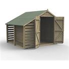 Forest 4Life 8' 6 x 8' (Nominal) Apex Overlap Timber Shed with Lean-To & Assembly (673FL)