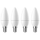 LAP SES Candle LED Light Bulb 470lm 4.2W 4 Pack (677PP)