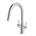 Clearwater Kira KIR30CP Double Lever Tap with Twin Spray Pull-Out Chrome (683FJ)