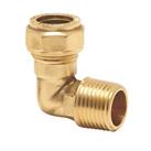 Pegler Brass Compression Adapting 90 Male Elbow 22mm x 3/4" (6899G)