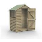 Forest 4Life 5' x 3' (Nominal) Apex Overlap Timber Shed with Assembly (699FL)