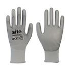 Site PU Palm Touchscreen Gloves Grey Large (699XR)