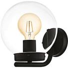 Eglo Taverna Outdoor Wall Light with Clear Globe Black (706PL)