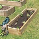 Forest Rectangular Raised Bed Natural Timber 1800mm x 450mm x 140mm (709KT)