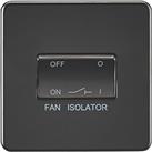 Knightsbridge 10AX 1-Gang TP Fan Isolator Switch Matt Black (710VF)