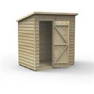 Forest 4Life 6' x 4' (Nominal) Pent Overlap Timber Shed with Base & Assembly (731FL)