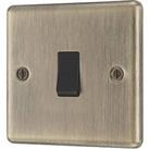 LAP 20A 16AX 1-Gang 2-Way Switch Antique Brass with Black Inserts (735PN)