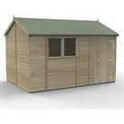 Forest Timberdale 12' x 8' 6" (Nominal) Reverse Apex Tongue & Groove Timber Shed with Base 