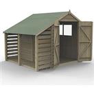 Forest 4Life 8' 6" x 8' (Nominal) Apex Overlap Timber Shed with Lean-To (741FL)