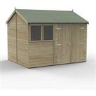 Forest Timberdale 10' x 8' 6" (Nominal) Reverse Apex Tongue & Groove Timber Shed with Base 