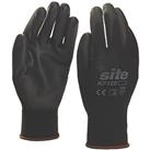 Site PU Palm Dip Gloves Black X Large (755FR)