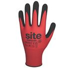 Site Gloves Red/Black Large (762RR)