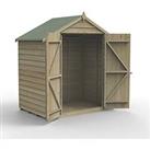 Forest 4Life 6' x 4' (Nominal) Apex Overlap Timber Shed (763FL)
