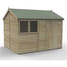 Forest Timberdale 10' x 8' 6" (Nominal) Reverse Apex Tongue & Groove Timber Shed with Base 