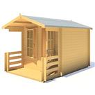 Shire Maulden 8' x 10' 6" (Nominal) Apex Timber Log Cabin (768TJ)