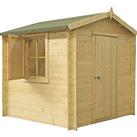 Shire Camelot 7' x 9' (Nominal) Apex Timber Log Cabin (771TJ)