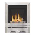 Focal Point Lulworth Stainless Steel Rotary Control Inset Gas Multiflue Fire 480mm x 108mm x 585mm (77484)