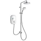 Mira Event XS Dual Gravity-Pumped White & Chrome Thermostatic Power Shower (779JF)