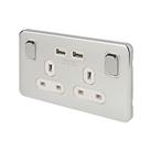 Schneider Electric Lisse Deco 13A 2-Gang SP Switched Socket + 2.1A 10.5W 2-Outlet Type A USB Charger