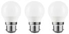 LAP BC Mini Globe LED Light Bulb 470lm 4.2W 3 Pack (784PP)
