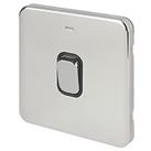Schneider Electric Lisse Deco 20AX 1-Gang DP Control Switch Polished Chrome with LED with Black Inse