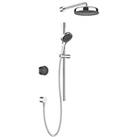 Mira Platinum Gravity-Pumped Rear-Fed Black / Chrome Thermostatic Wireless Dual Outlet Digital Mixer
