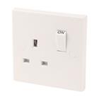 13A 1-Gang DP Switched Plug Socket White (7973D)
