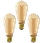 Calex Fiber Gold ES ST64 LED Light Bulb 120lm 4W 3 Pack (798RC)