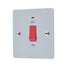 LAP 45A 1-Gang DP Cooker Switch Polished Chrome with LED (7996P)