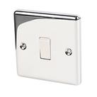 LAP 10AX 1-Gang 2-Way Light Switch Polished Chrome with White Inserts (80507)