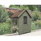 Forest FRA58GNIN 5' 6" x 8' 6" (Nominal) Apex Overlap Timber Shed with Assembly (806PP)