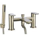 Highlife Bathrooms Rona Deck-Mounted Bath Shower Mixer & Handset Brushed Brass (809HL)